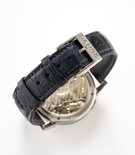 Lange 1 in White Gold with Blue Dial with Extract from Archives