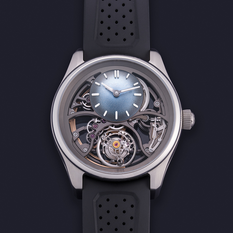 Pioneer Cylindrical Tourbillon Skeleton in Stainless Steel