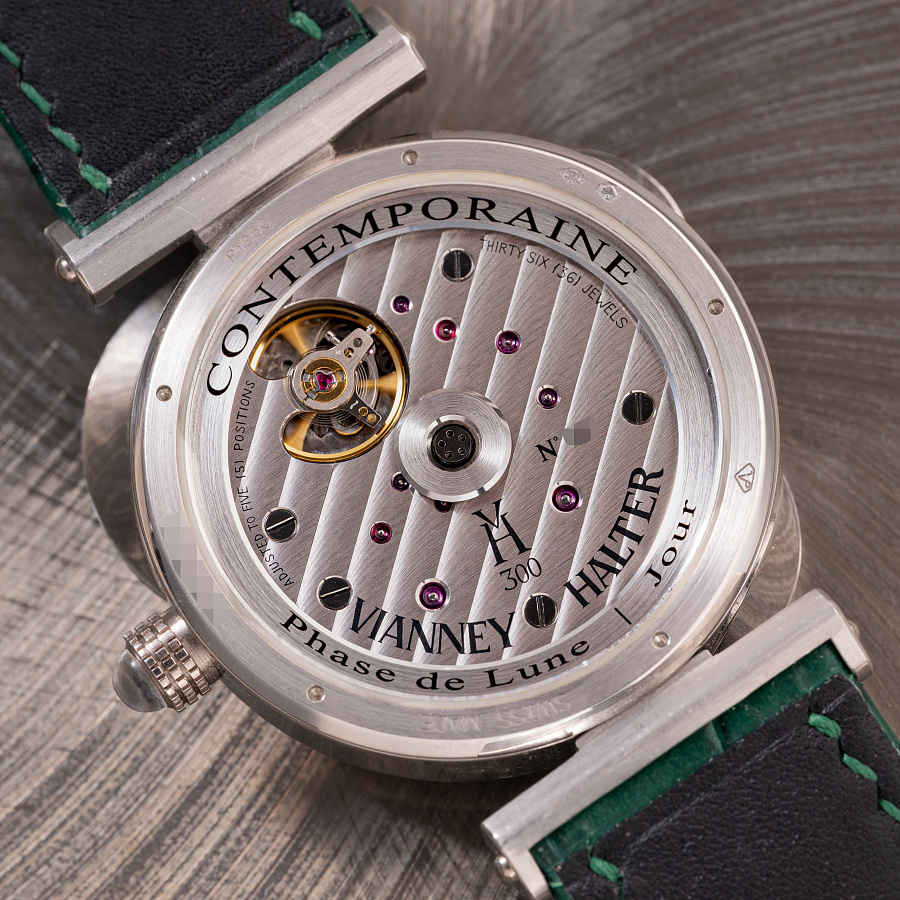 Contemporaine Moon Phase in White Gold