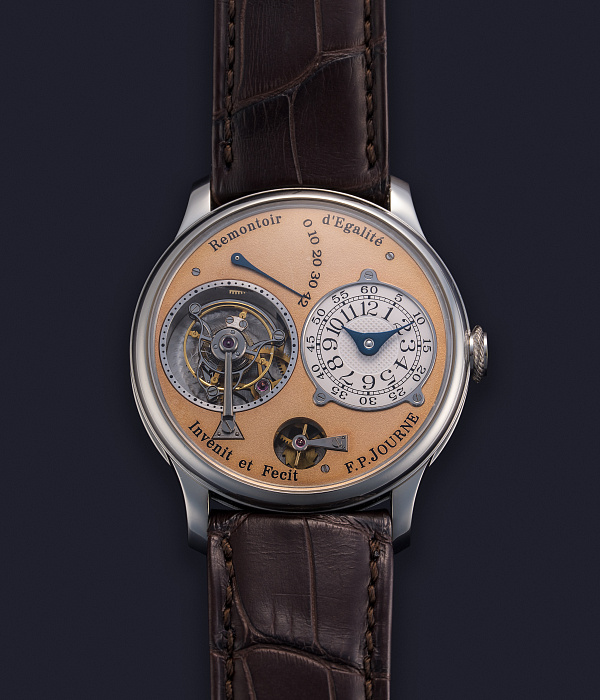 Tourbillon Souverain in 38mm Platinum Case with Brass Movement and Pink Dial