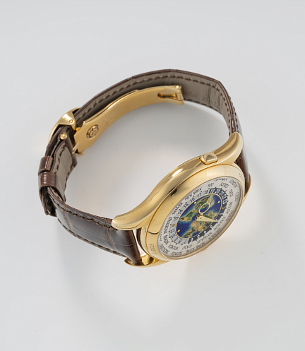 World Time in Yellow Gold with Enamel Dial