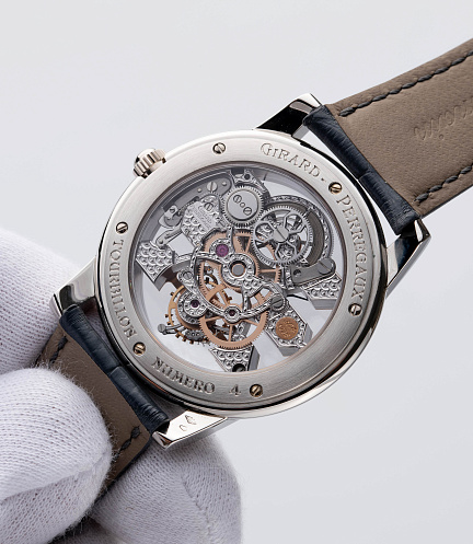 Triple Bridge Skeleton Tourbillon in Platinum