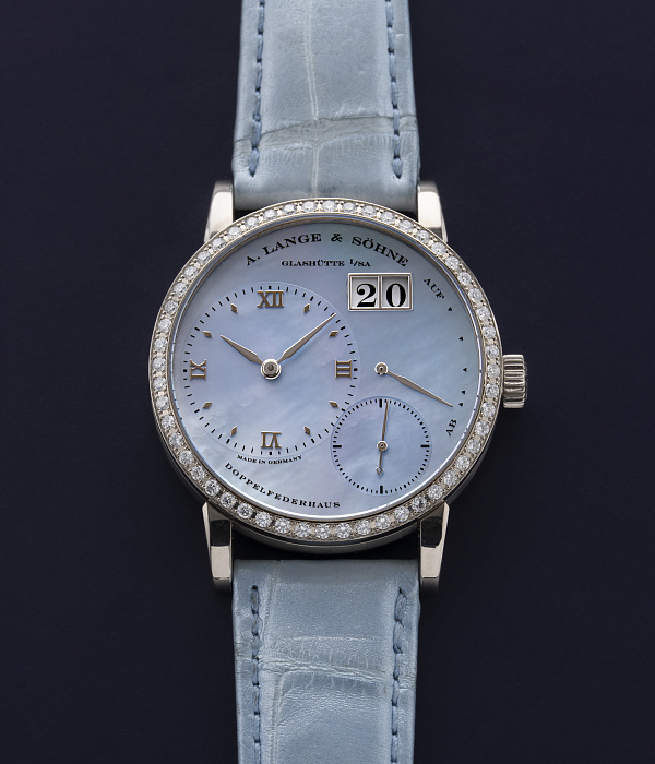 Small Lange 1 in White Gold with Blue MOP Dial LE to 20 pieces