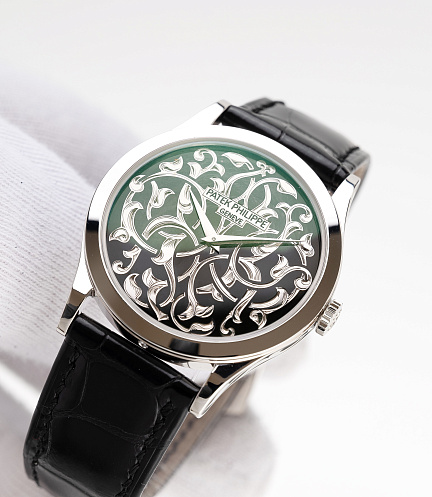 Calatrava Volutes and Arabesques in Platinum