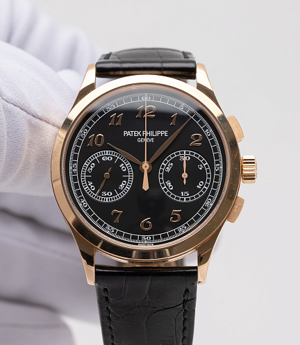 Chronograph in Rose Gold with Black Dial and Breguet Numerals