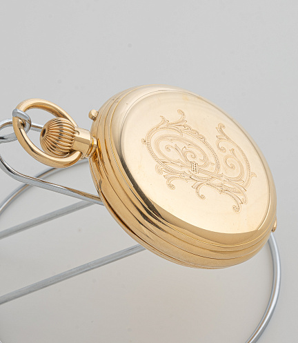 Golden Tourbillon Pocket Watch by Sylvain Mairet