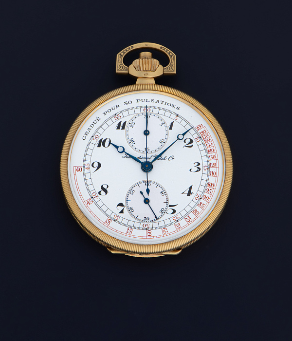 Gold Pocket Watch with a Chronograph Movement
