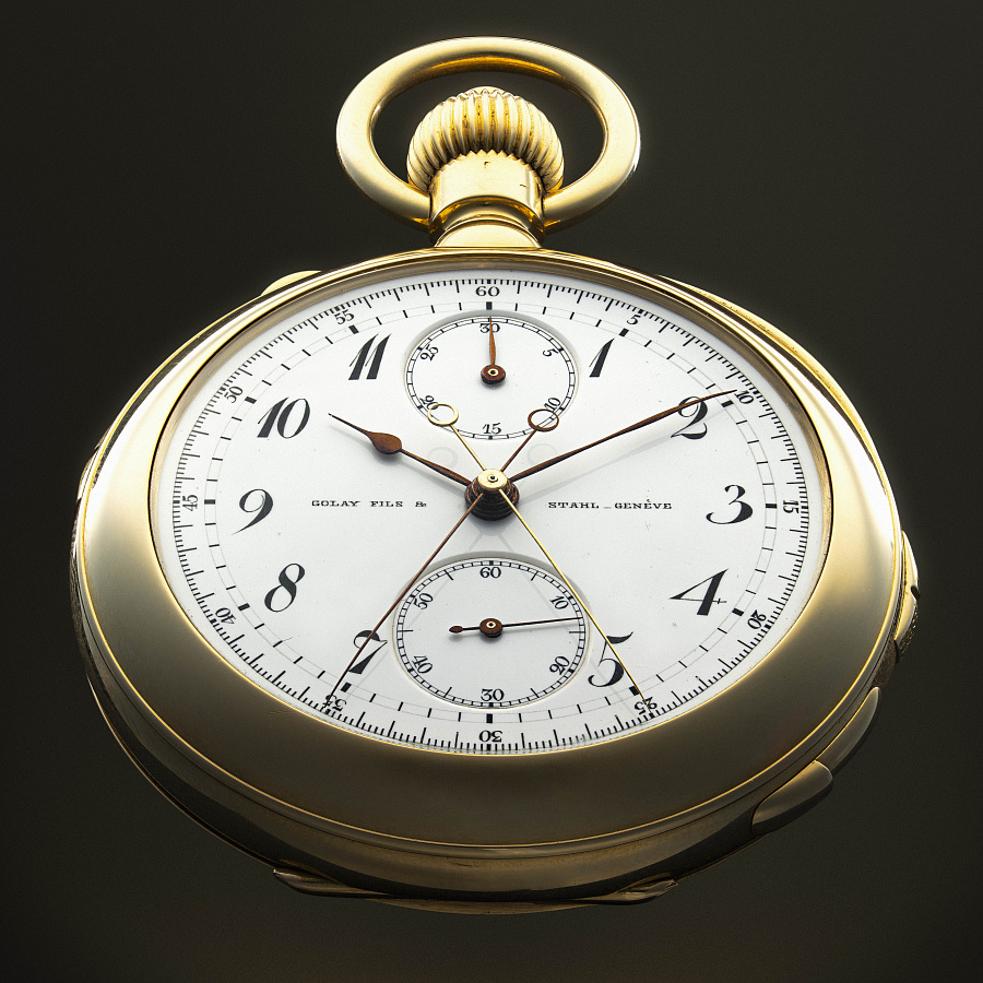 Grande & Petite Sonnerie with Minute Repeater and Rattrapante Lepine Pocket Watch in Yellow Gold