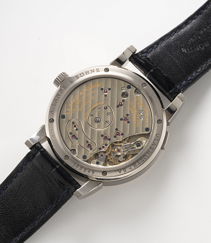 Lange 1 in White Gold with Blue Dial with Extract from Archives