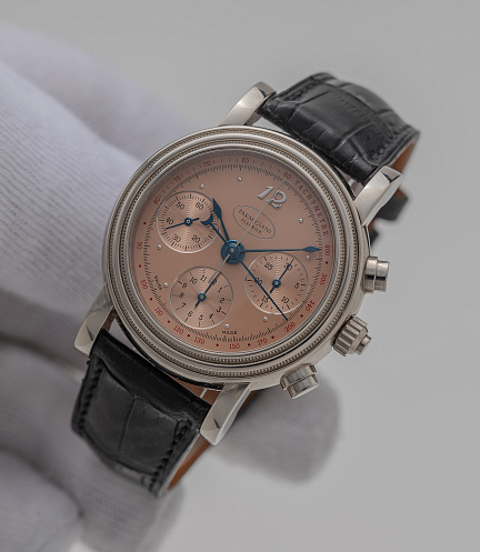 Toric Rattrapante in White Gold with Salmon Dial