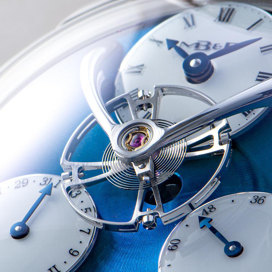 Legacy Machine Split Escapement in Titanium with Green Dial by Stephen McDonnell