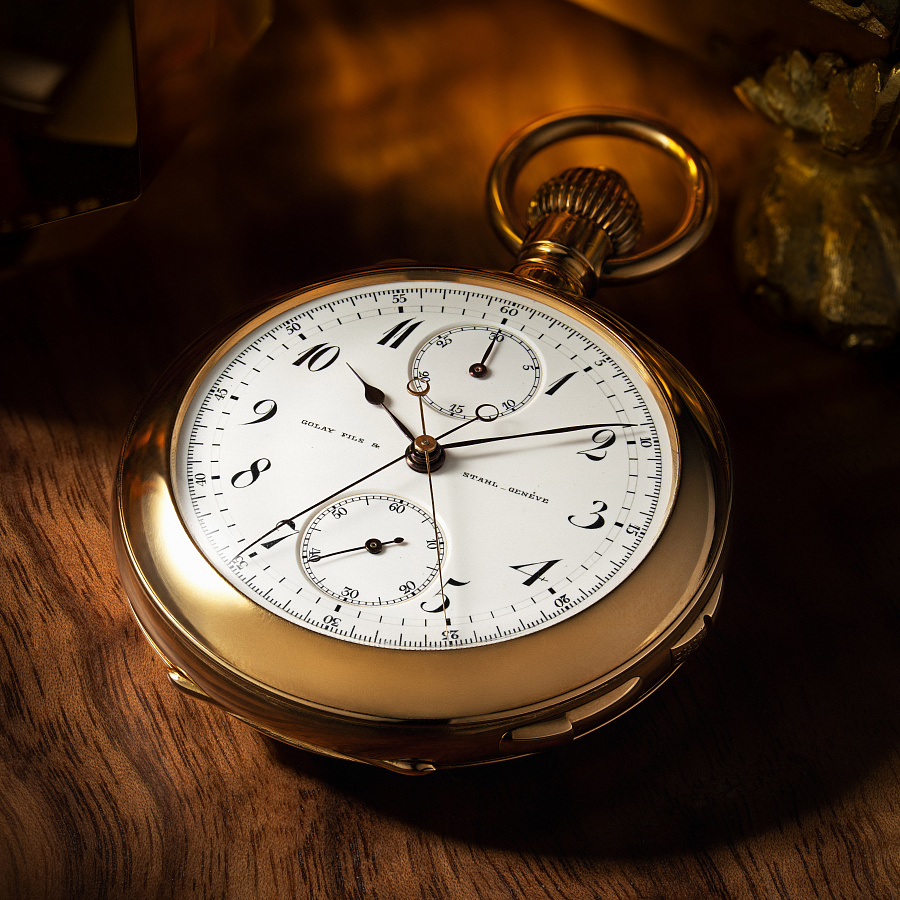 Grande & Petite Sonnerie with Minute Repeater and Rattrapante Lepine Pocket Watch in Yellow Gold made for Joseph Beecham