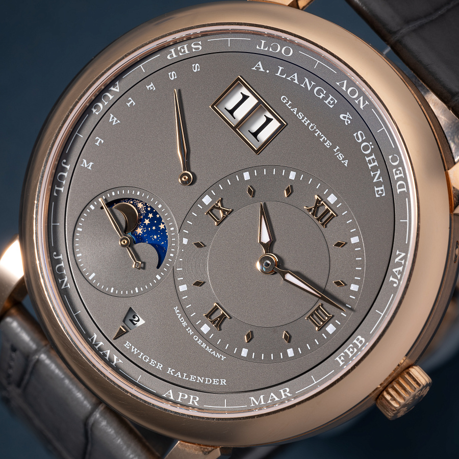 Lange 1 Perpetual Calendar in Rose Gold with Grey Dial