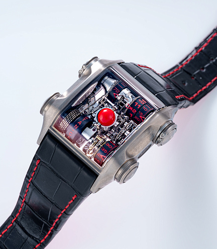 Kronoconcept Terra Luna Skeleton Vertical Tourbillon Piece Unique 1/1 in Titanium