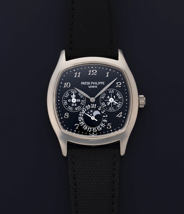 Perpetual Calendar in White Gold with Black Dial and Breguet Numerals