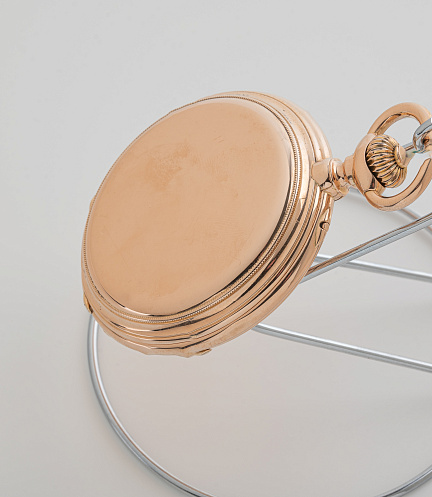 Gold Pocket Watch with Chronometre Movement and Enamel Dial