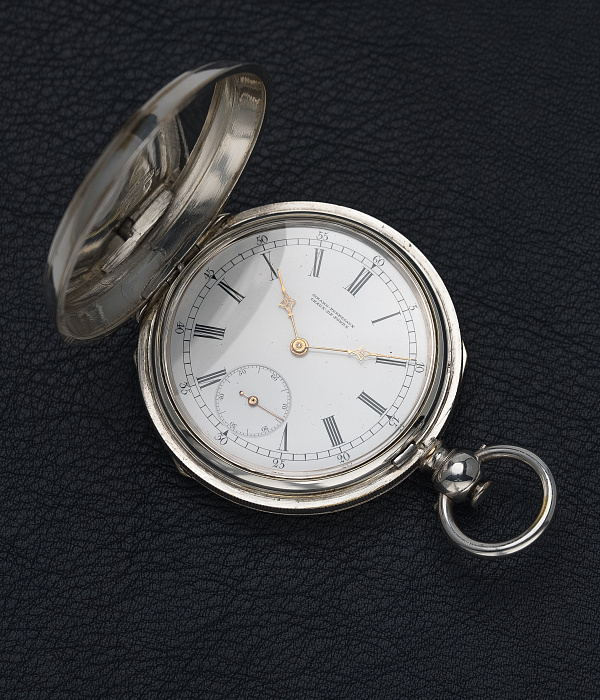 Silver Pocket Chronometre Watch