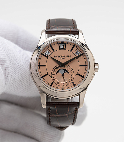 Annual Calendar in White Gold with Salmon Dial Limited to 15 Pieces