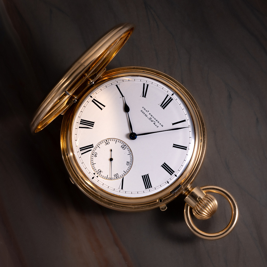 Golden Tourbillon Pocket Watch by Sylvain Mairet