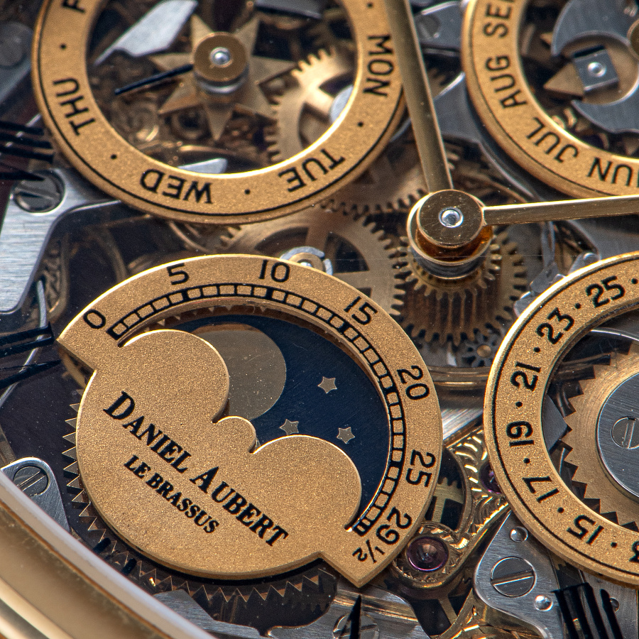 Lys Royal Gold Skeleton Perpetual Calendar Piece Unique