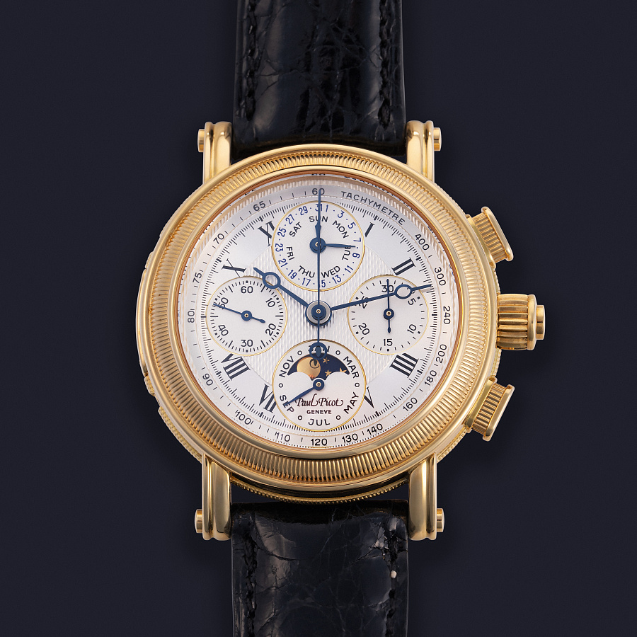 La Rattrapante with Annual Calendar in Yellow Gold