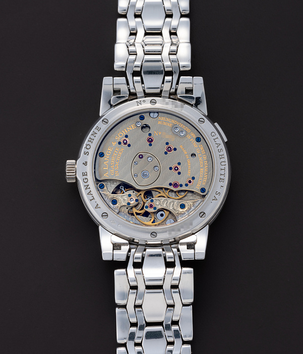 Lange 1 Tourbillon in Platinum on a Wellendorff Bracelet