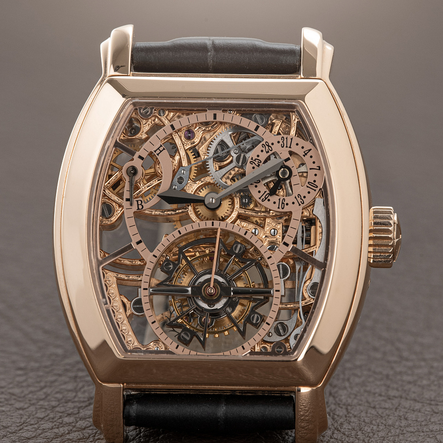 Malte Tourbillon Skeletonized in Rose Gold