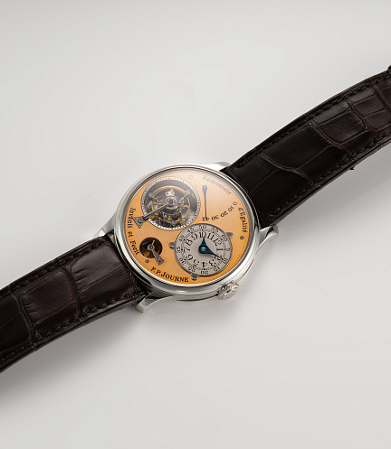 Tourbillon Souverain in 38mm Platinum Case with Brass Movement and Pink Dial