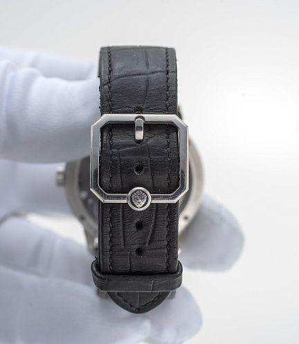 Monsieur De Chanel in Platinum with Black Enamel Dial by Romain Gauthier