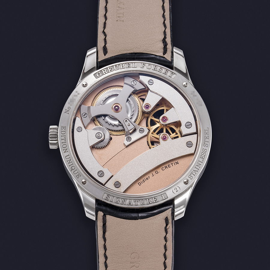Signature 1 in Stainless Steel with Salmon Dial and Black Sub-dial
