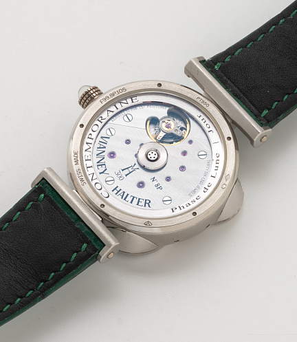 Contemporaine Moon Phase in White Gold
