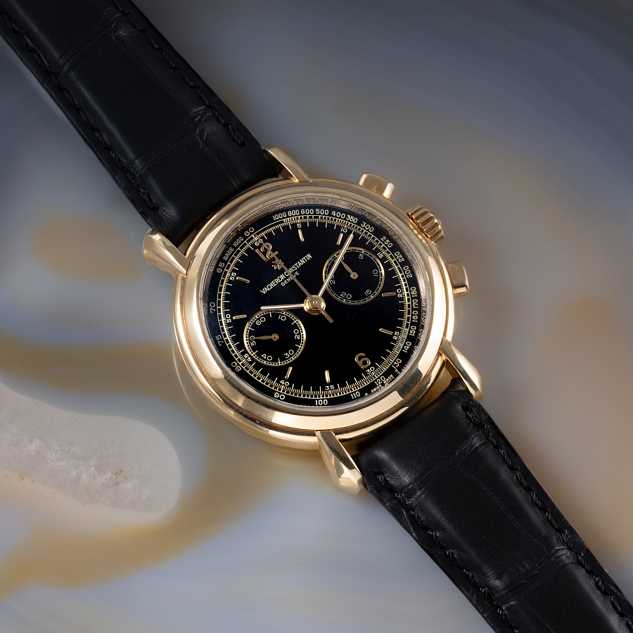 Historiques Chronograph in Yellow Gold with Black Dial