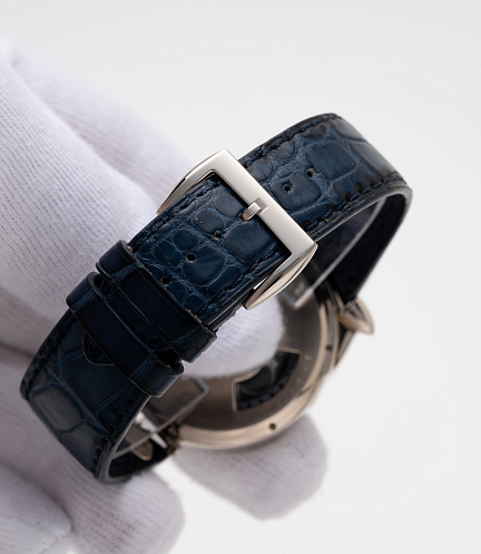 DBS Moon Phase in White Gold with Black Dial