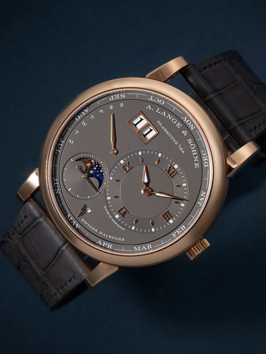 Lange 1 Perpetual Calendar in Rose Gold with Grey Dial