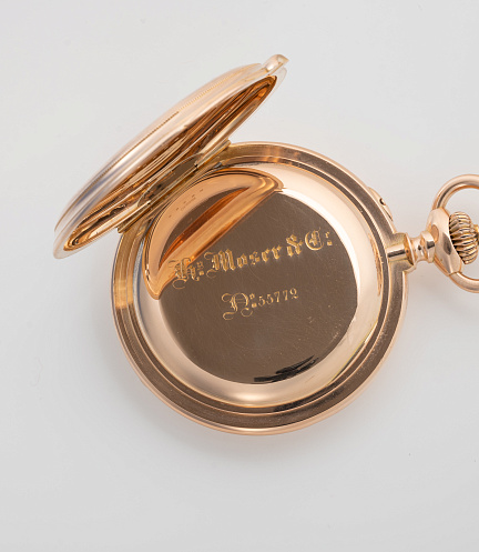Gold Pocket Watch with Chronometre Movement and Enamel Dial