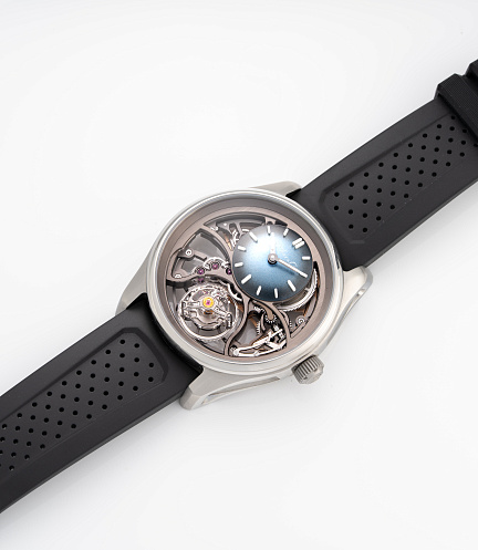 Pioneer Cylindrical Tourbillon Skeleton in Stainless Steel