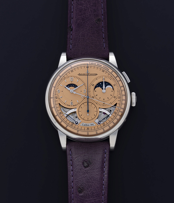 Duometre Chronograph Moonphase in Platinum with Salmon Dial