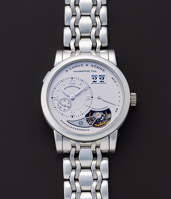 Lange 1 Tourbillon in Platinum on a Wellendorff Bracelet