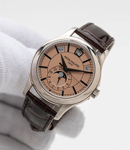 Annual Calendar in White Gold with Salmon Dial Limited to 15 Pieces