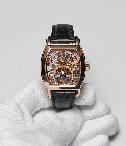 Malte Tourbillon Skeletonized in Rose Gold