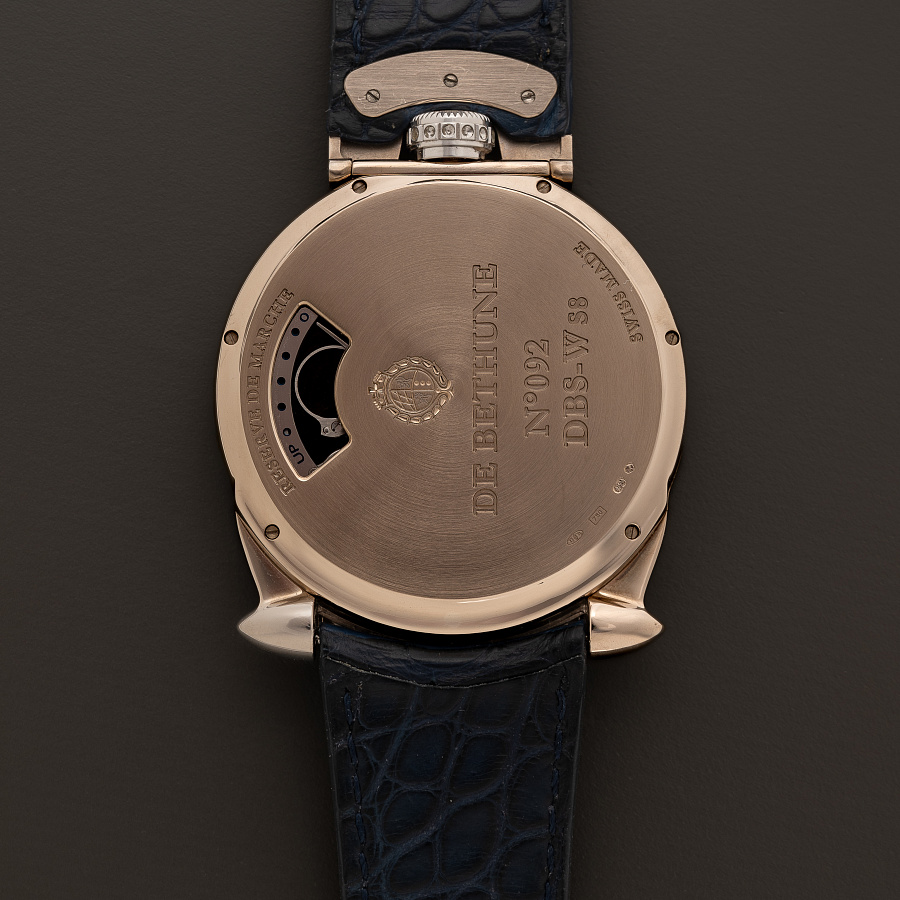 DBS Moon Phase in White Gold with Black Dial
