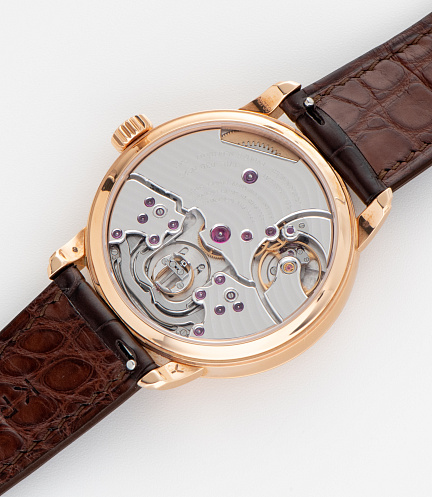 Anywhere in Rose Gold with Guilloche Dial by Remi Maillat