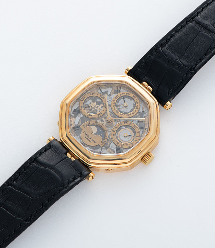 Lys Royal Gold Skeleton Perpetual Calendar Piece Unique