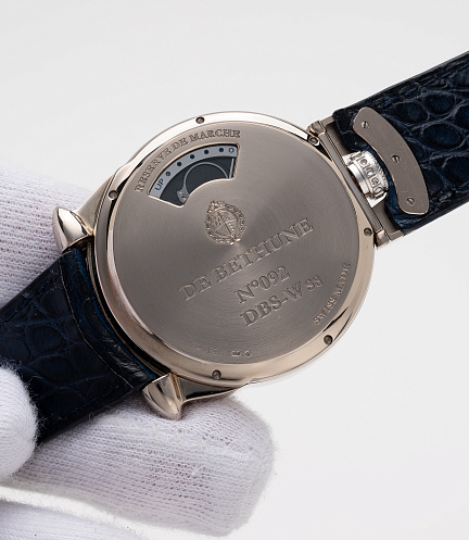 DBS Moon Phase in White Gold with Black Dial