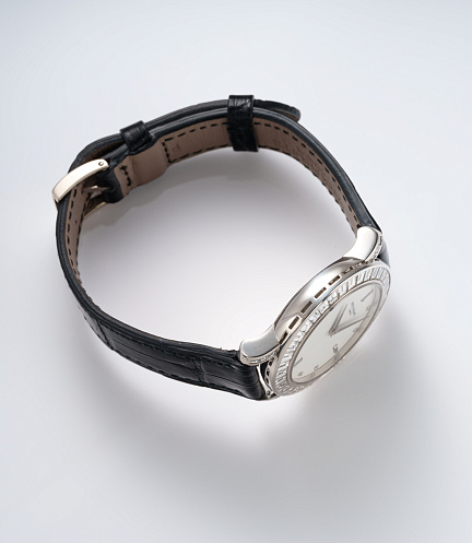 Calatrava with Diamond Bezel in White Gold