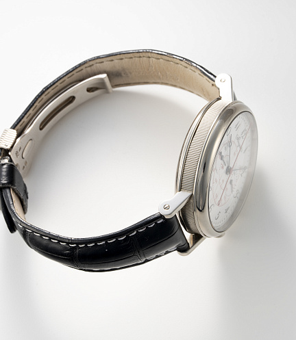 Classique Chronograph in White Gold with Enamel Dial