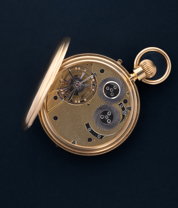 Golden Tourbillon Pocket Watch by Sylvain Mairet