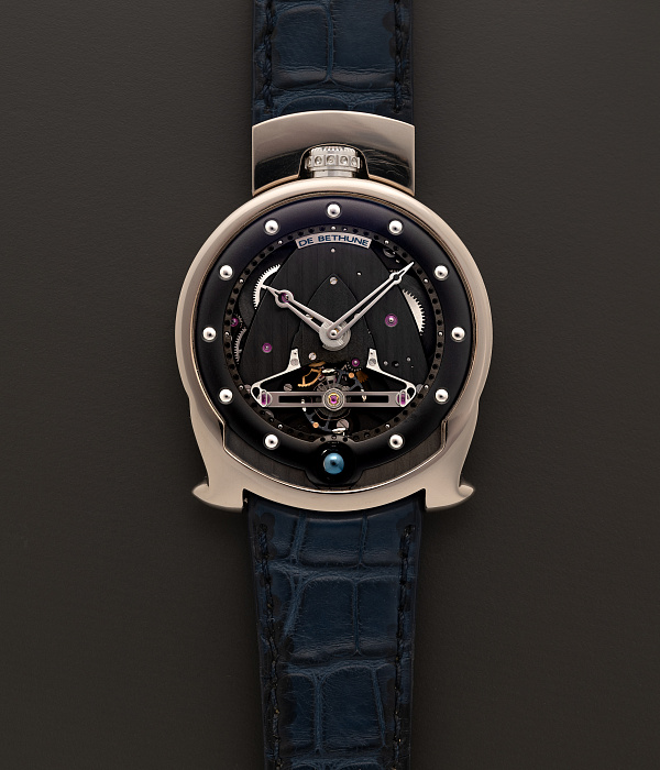 DBS Moon Phase in White Gold with Black Dial
