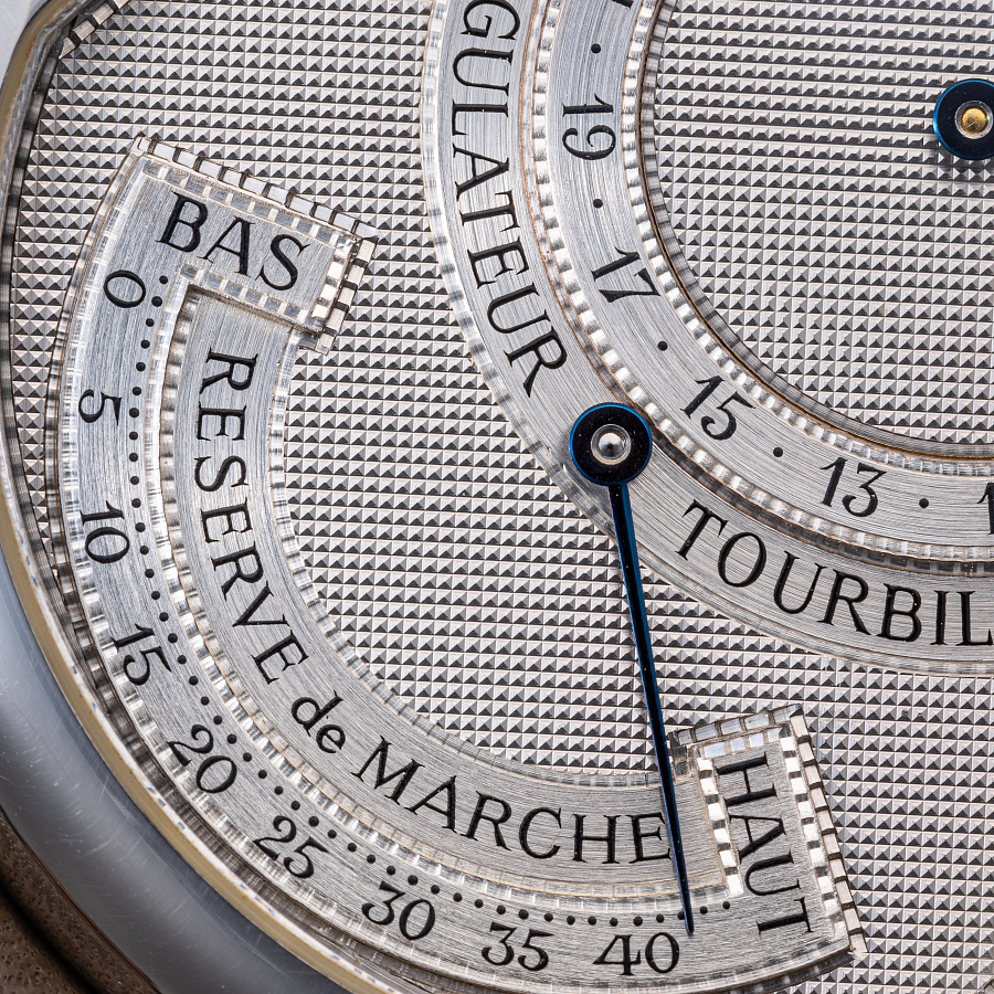 Regulateur Tourbillon in White Gold with Clous de Paris