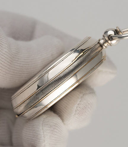 Silver Pocket Chronometre Watch